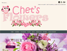 Tablet Screenshot of chetsflowersandgifts.com